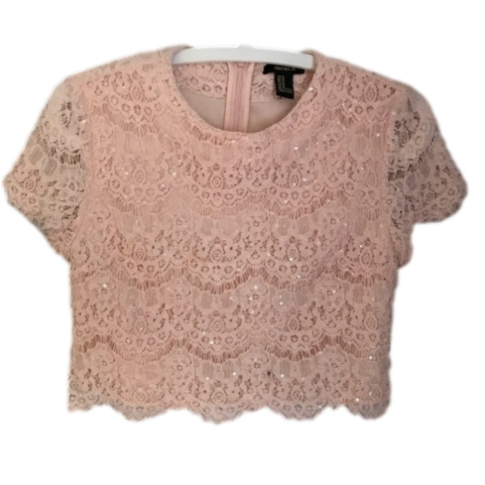F21 lace crop top